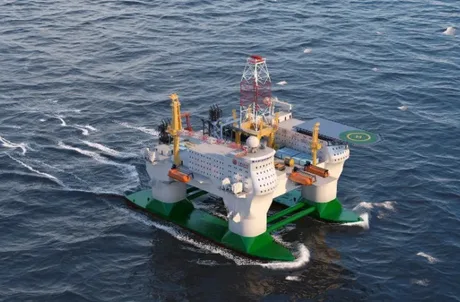 Platformă plutitoare de cercetare oceanică, destinată explorării adâncimilor marine.