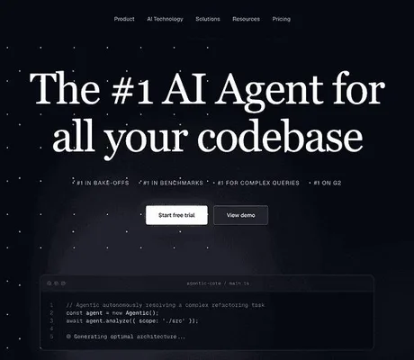 Interfață modernă pentru un agent AI dedicat gestionării codului.