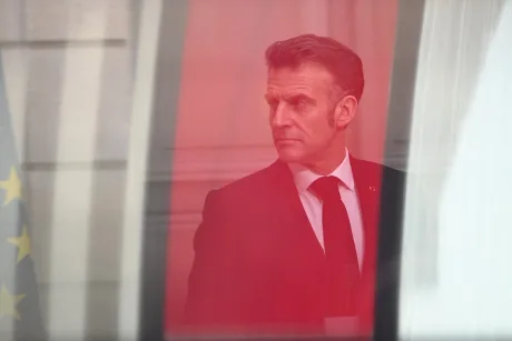 Emmanuel Macron discutând despre securitatea Strâmtorii Ormuz în context european.