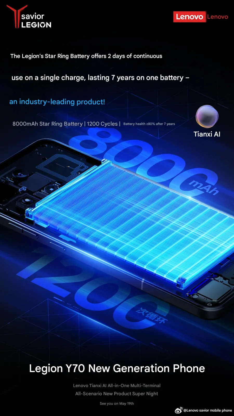 Baterie de 8000 mAh pentru autonomie extinsă la gaming.