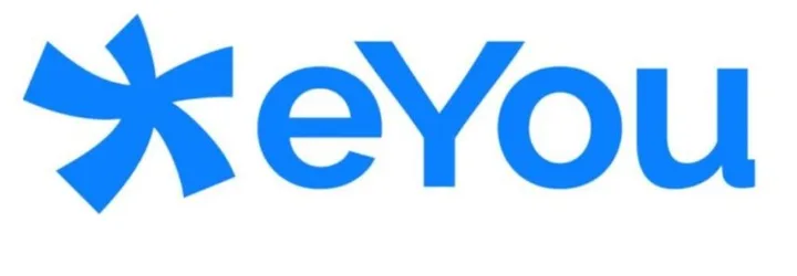 Logo-ul rețelei sociale eYou, simbol modern și atractiv.