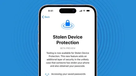 Activarea automată a protecției împotriva furtului pe iPhone-uri.