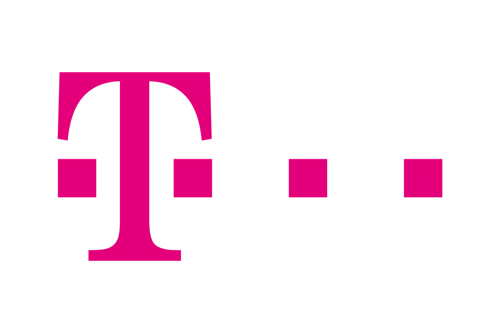 Logo Telekom România pe fundal alb, simbolizând serviciile de telecomunicații.