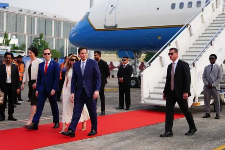 Marco Rubio sosind în India pentru întâlniri diplomatice importante.