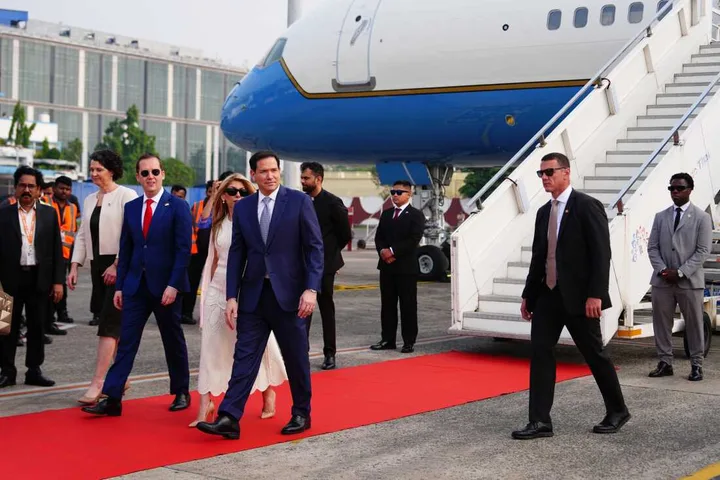 Marco Rubio sosind în India pentru întâlniri diplomatice importante.