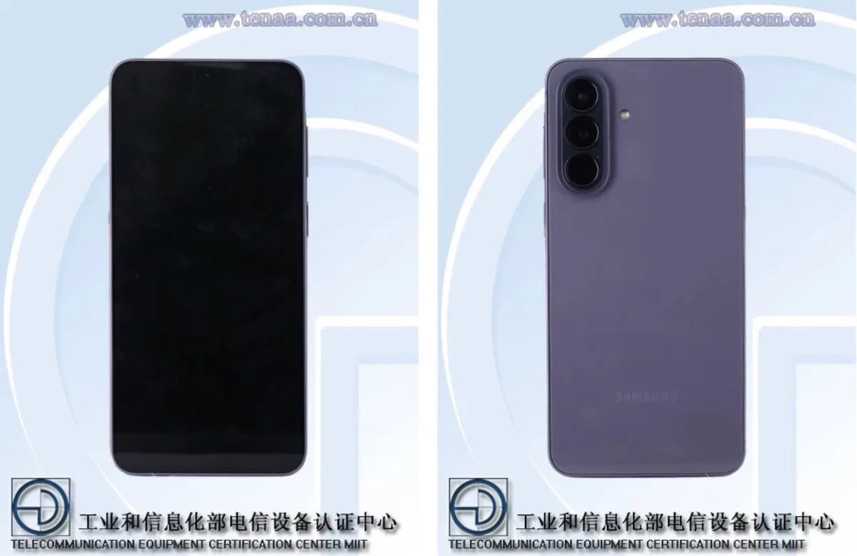 Samsung Galaxy A57 cu design subțire și insulă de camere redesenată.