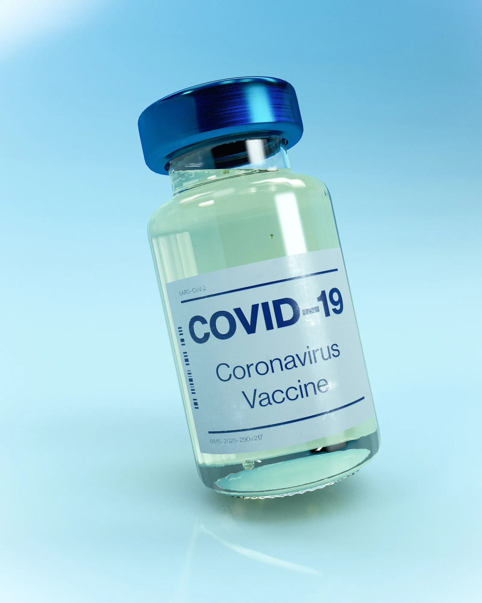 Flacon de vaccin anti-COVID, simbolizând provocările financiare ale României.