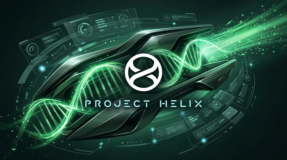 Logo-ul Project Helix, simbolizând inovația în gamingul de generație viitoare.