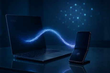 Integrarea fluidă între laptopuri și telefoane mobile cu Qira de la Lenovo.