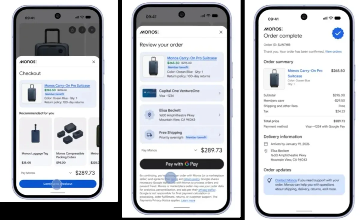Interfața Qira pe un dispozitiv mobil, integrând Windows și Android.
