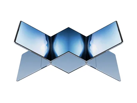 Prototip de tabletă pliabilă cu ecran OLED, design modern și sofisticat.