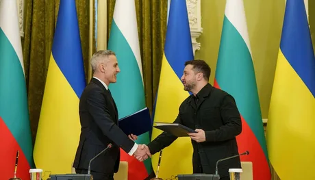 Zelenski și Ghiurov semnează acordul de apărare între Ucraina și Bulgaria.