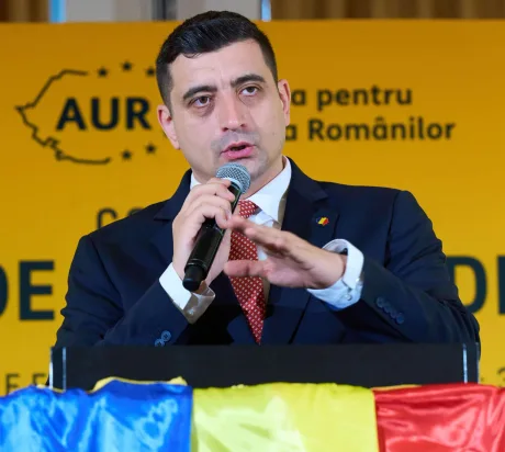 George Simion vorbește despre majoritatea parlamentară AUR-PSD.