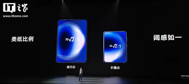 Compararea formatului ecranului pliabil Huawei cu hârtia.