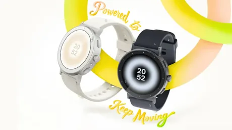 Ceas inteligent cu ecran AMOLED și GPS, disponibil în culori elegante.