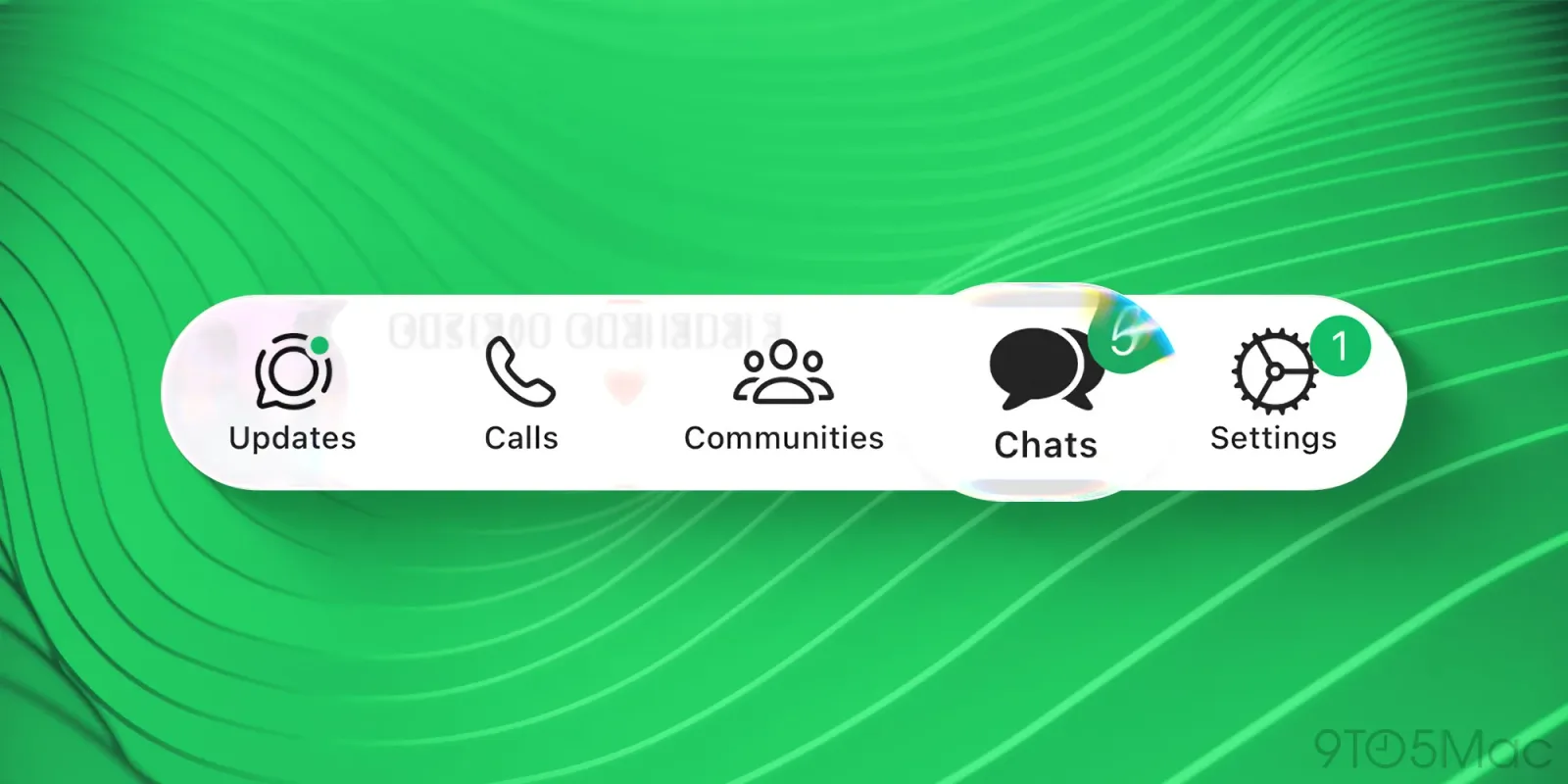 Noua interfață WhatsApp pe iOS cu design modern și elegant.