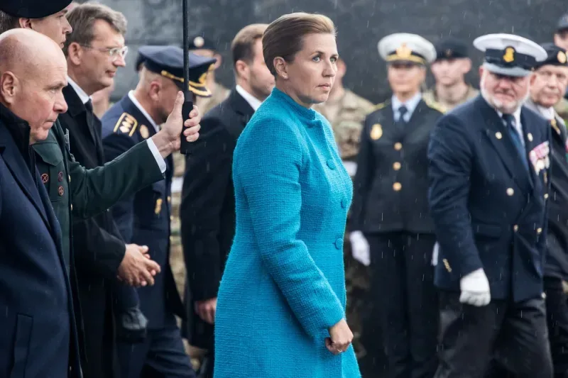 Premierul danez Mette Frederiksen la o ceremonie oficială în Groenlanda.