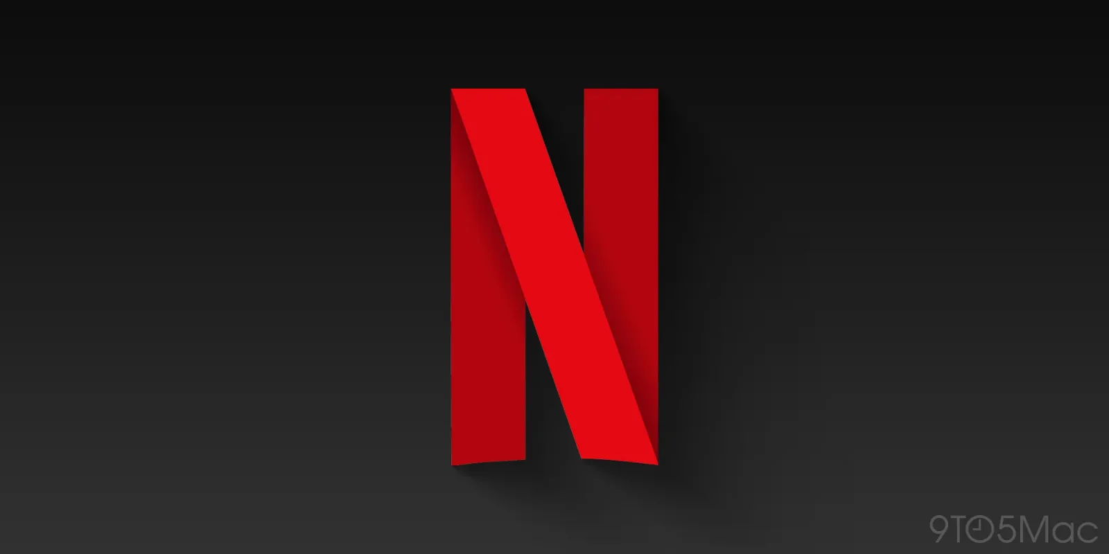 Logo-ul Netflix pe fundal întunecat, simbolizând noul redesign al aplicației.