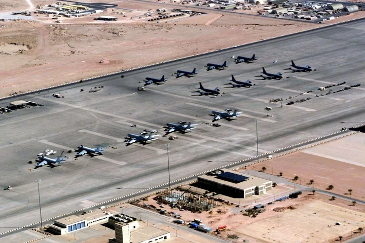 Baze militare americane supravegheate de sateliți în Orientul Mijlociu.