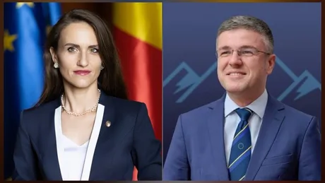 Oana Țoiu și Irineu Darău la evenimentul dedicat industriei românești la NATO.