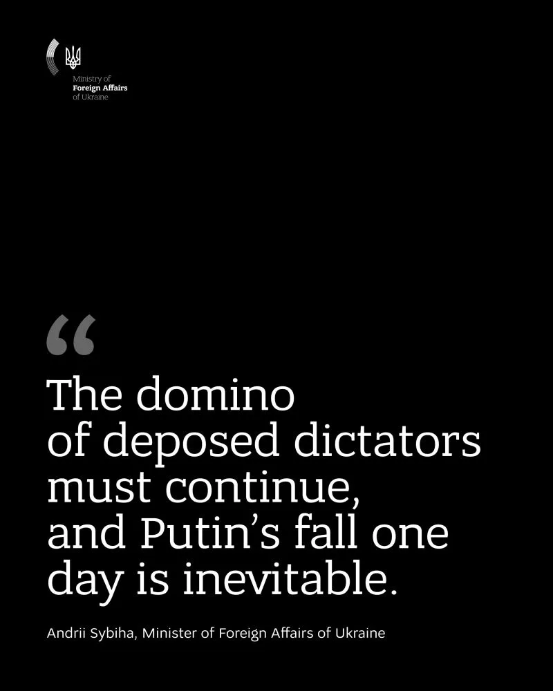 Andrii Sybiha afirmă că prăbușirea lui Putin este inevitabilă.