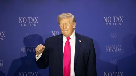 Donald Trump vorbește despre negocierile cu Iranul și situația din Strâmtoarea Hormuz.