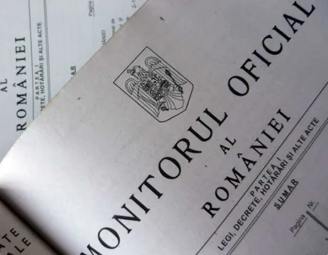 Publicație oficială ce anunță schimbări în conducerea ministerelor din România.