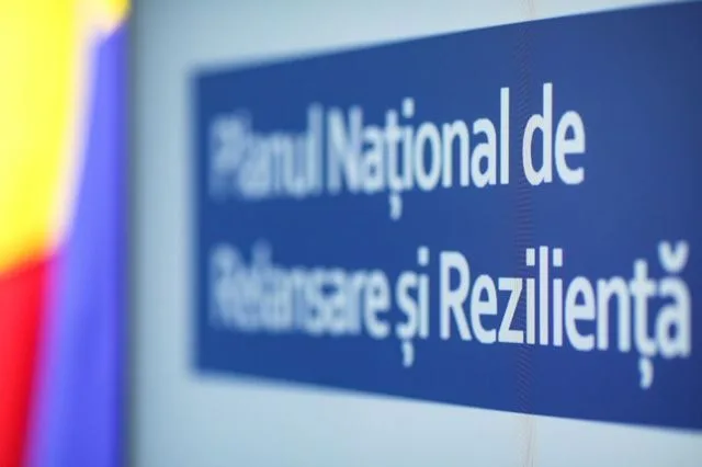 Logo al Planului Național de Redresare și Reziliență, simbolizând fonduri europene.