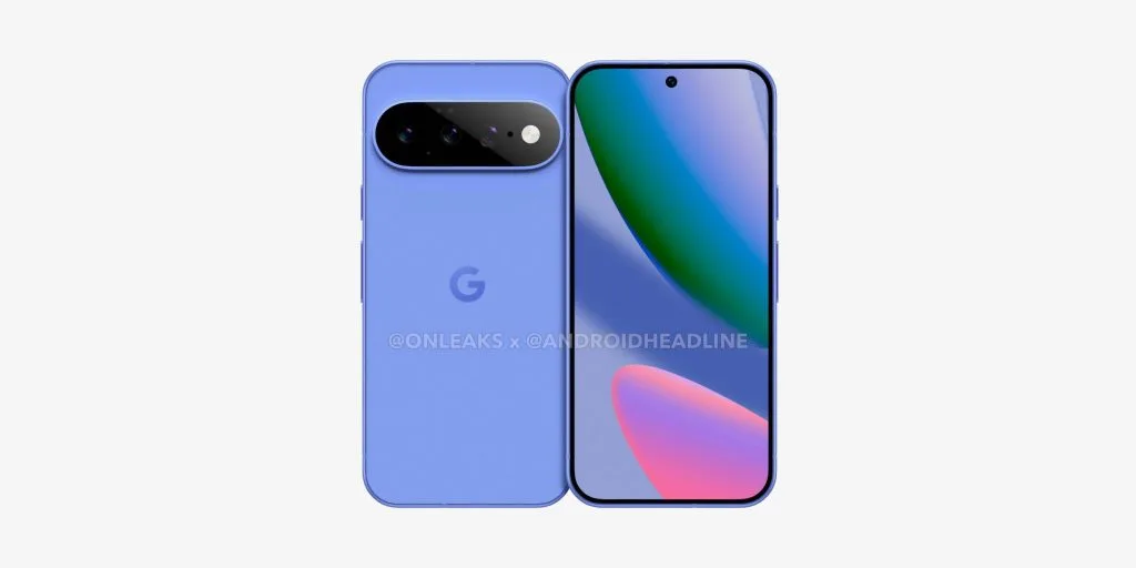 Randare a telefonului Pixel 11 cu design similar predecesorului.