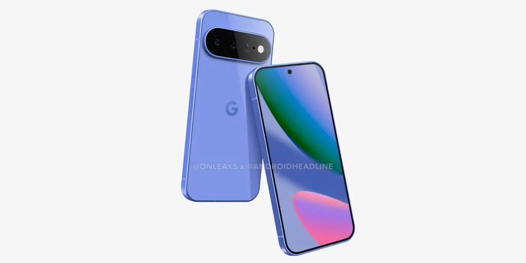 Pixel 11 prezentat din unghi diferit, evidențiind detaliile de design.