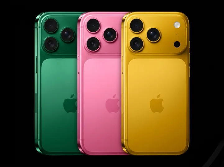 Modele noi de iPhone în culori vibrante, evidențiind designul modern.
