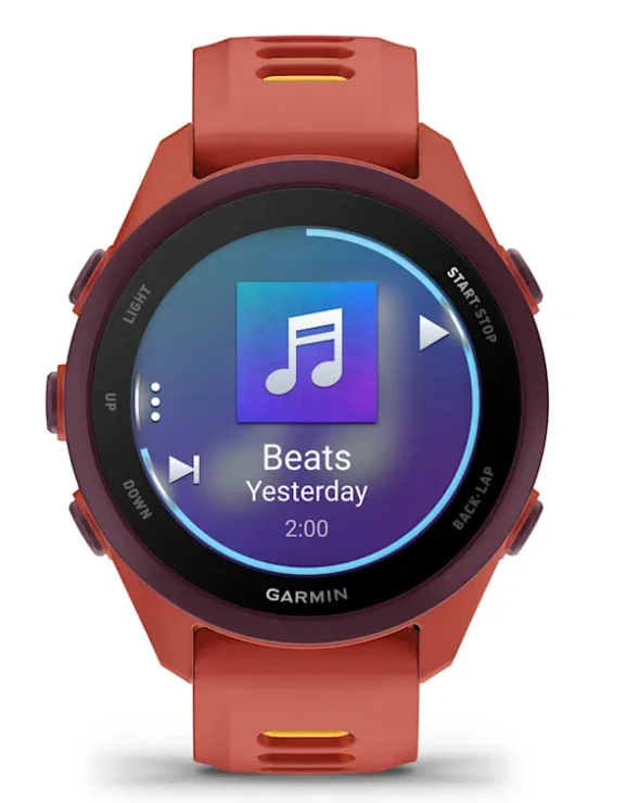 Ceas Garmin Forerunner 70 cu ecran AMOLED și GPS integrat.