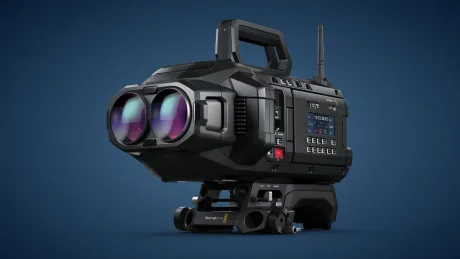 Camera profesională URSA Cine Immersive pentru filmare 3D stereoscopică.