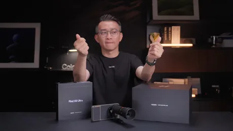 Deschiderea kitului premium Find X9 Ultra cu accesorii foto inovatoare.