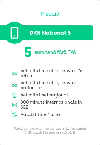 Detalii despre pachetul Digi Național 5 și beneficiile sale.