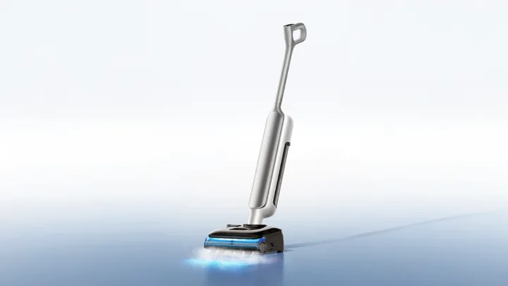 Aspiratorul Mijia Wireless Floor Washer 5 Pro cu abur și funcții de autocurățare.