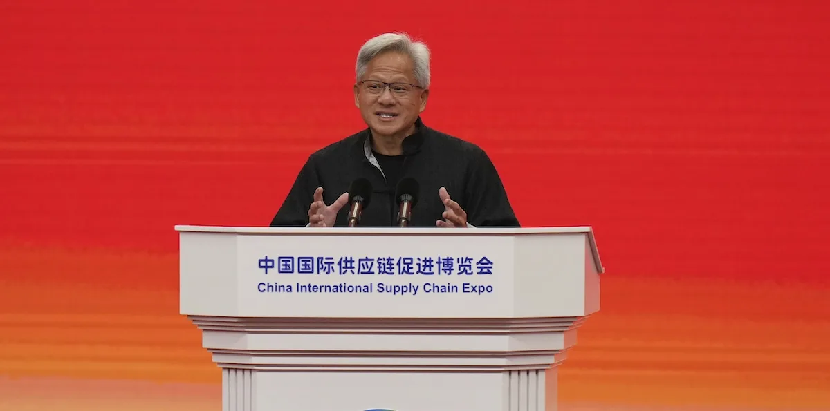 Un vorbitor la un eveniment despre tehnologie în China.