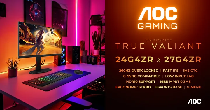 Monitoare AOC GAMING cu specificații avansate pentru jocuri competitive.