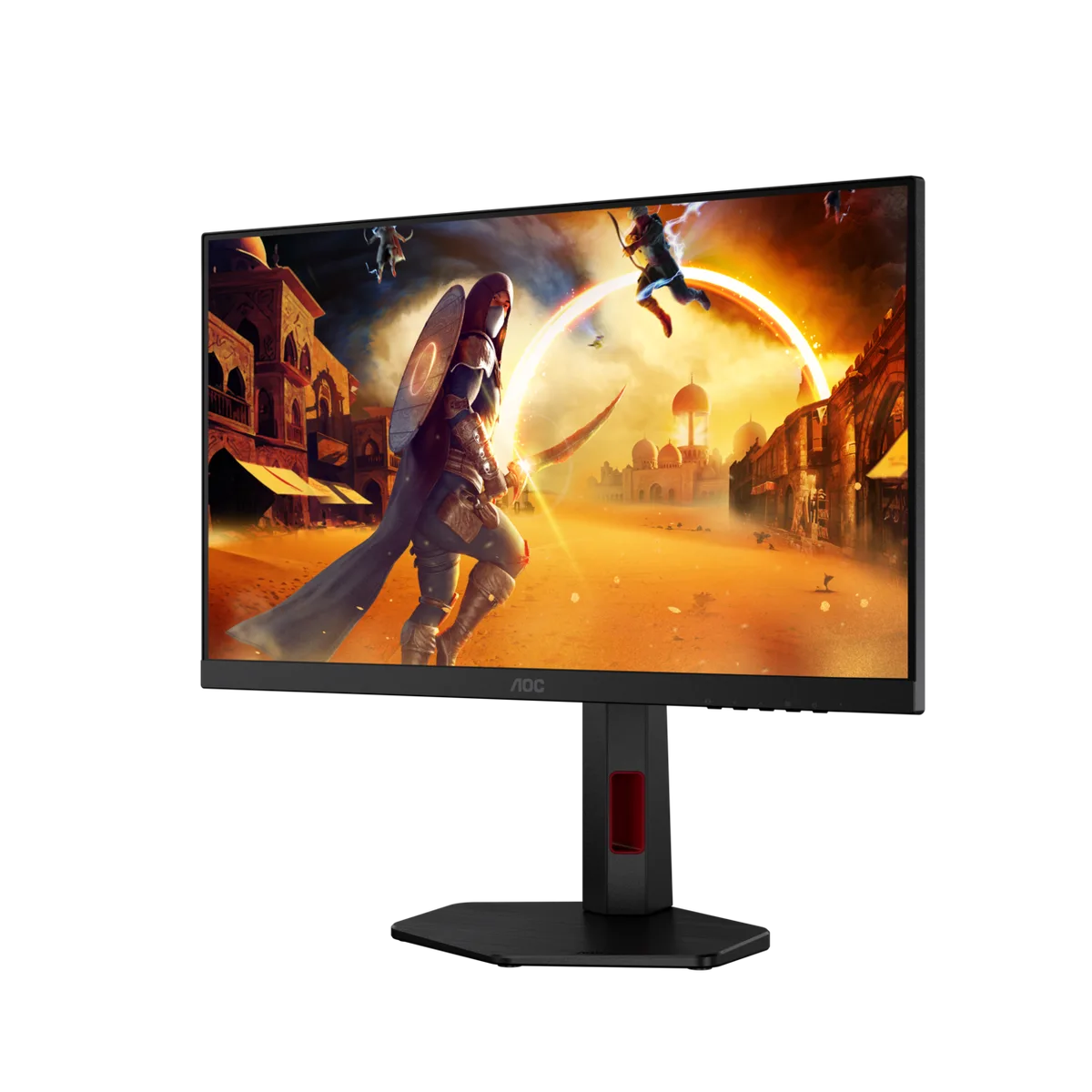 Monitor AOC 24G4ZR cu design modern și culori vii.