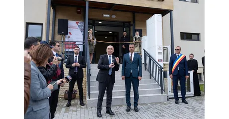 Inaugurarea noului complex balnear din Vizantea-Livezi, cu autorități și invitați.