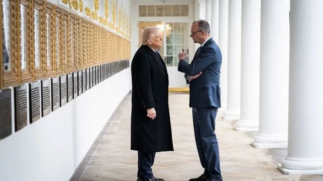 Friedrich Merz și Donald Trump discutând despre securitatea transatlantică și retragerea militarilor americani.