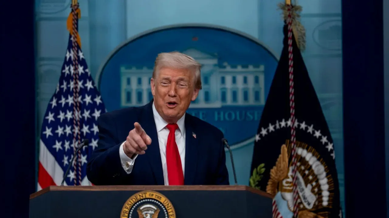 Donald Trump vorbește despre situația din Orientul Mijlociu la Casa Albă.