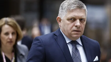 Robert Fico, premierul Slovaciei, în timpul vizitei oficiale în România.