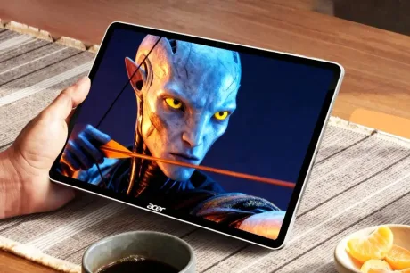 Tableta Acer Iconia iM11 5G, cu design modern și ecran vibrant, utilizată pentru multimedia.