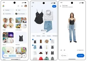 Funcția de probă virtuală în Google Photos ajută utilizatorii să își vizualizeze ținutele.