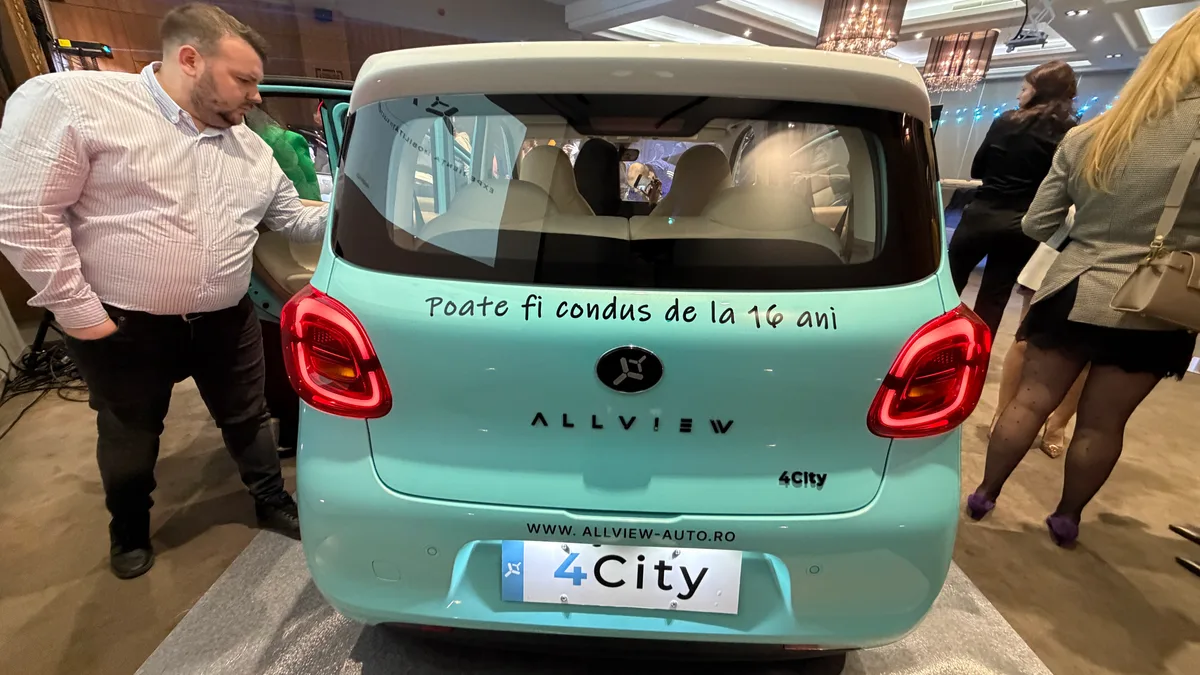 Allview 4City, mașină electrică compactă, prezentată la Romexpo.