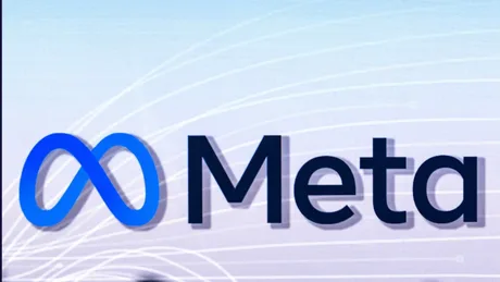 Logo-ul Meta, simbolizând inovația în robotică umanoidă.