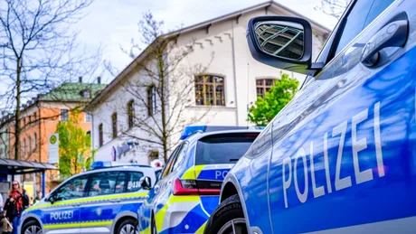 Intervenție a poliției germane în centrul orașului Sinzig.