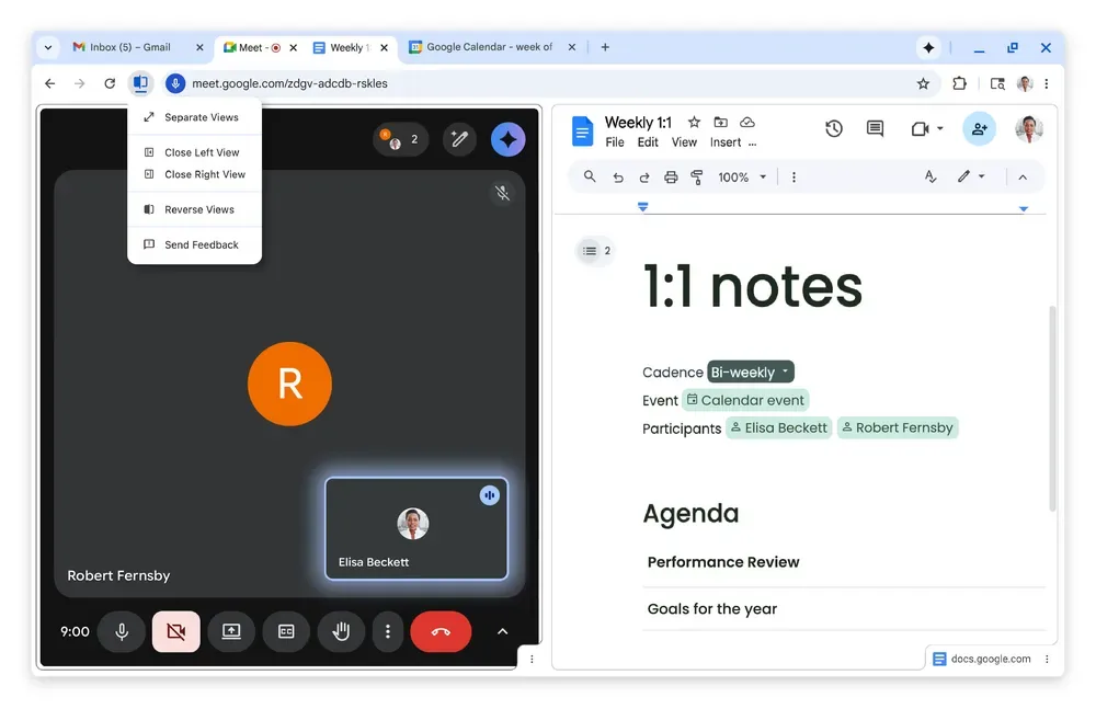 Modul Split View în Google Chrome 145 pentru productivitate sporită.