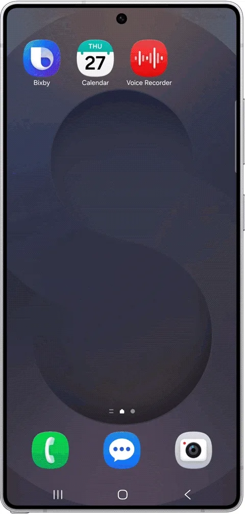 Interfața Bixby pe un dispozitiv Galaxy cu One UI 8.5.